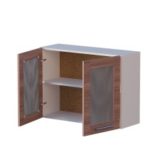 Кухонний модуль вітрина Еверест Еко 800 ясень шимо темний білий 80х30х58 см (DTM-2830)