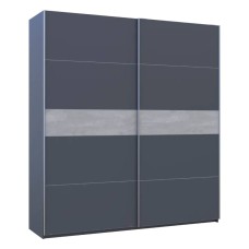Шафа-купе двохдверна Doros G-Caiser 220х60х240 см Графіт/Бетон (DRS-011231)