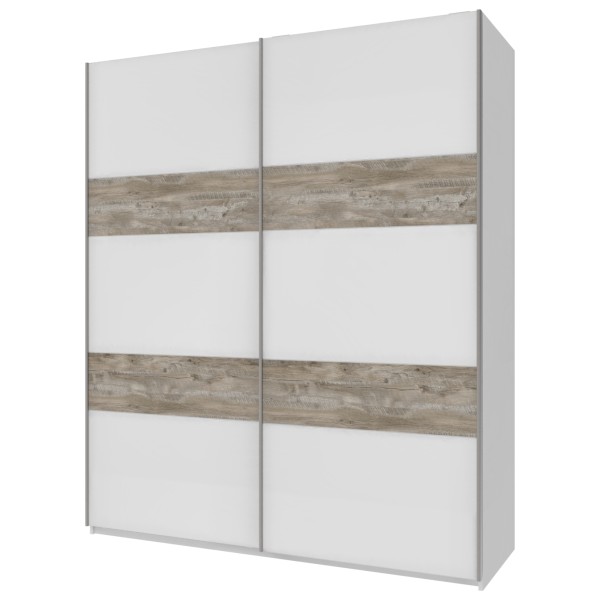 Шкаф-купе двухдверный Doros L-Caiser 180х60х213 см Белый/Дуб клондайк (DRS-011043)
