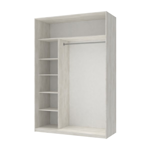 Шафа-купе двохдверна Doros Сіті Лайт 150х60х225 см Біле дерево (DRS-011075)