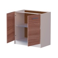 Кухонний модуль нижній Еверест Еко 800 ясень шимо темний/білий (без стільниці) 80х46х82 см (DTM-2836)