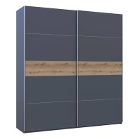 Шафа-купе двохдверна Doros G-Caiser 220х60х240 см Графіт/Дуб евок (DRS-011232)