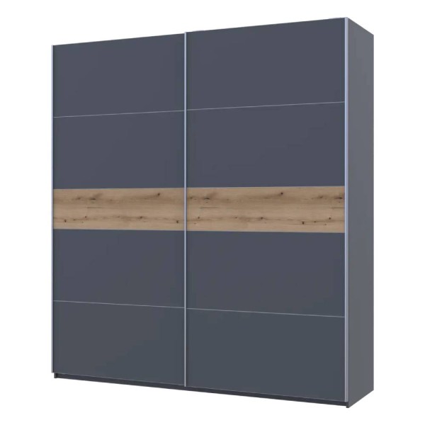 Шафа-купе двохдверна Doros G-Caiser 220х60х240 см Графіт/Дуб евок (DRS-011232)