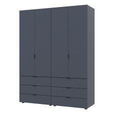Комплект шаф для одягу Doros Гелар (2 шт.) 155х49,5х203,4 см Графіт (DRS-011117)