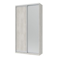 Шкаф-купе двухдверный Doros Сити Лайт 120х60х225 см Белое дерево/1 Зеркало (DRS-011061)