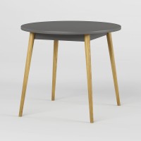 Стіл круглий і 4 табурети обідній комплект для кухні Маямі-1 кромка ПВХ 0,45 мм Кашемір (LION-041221)