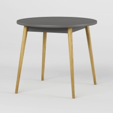 Стіл круглий і 4 табурети обідній комплект для кухні Маямі-1 кромка ПВХ 0,45 мм Кашемір (LION-041221)