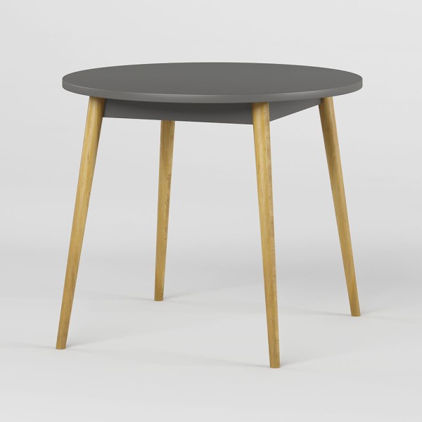 Стіл круглий і 4 табурети обідній комплект для кухні Маямі-1 кромка ПВХ 0,45 мм Кашемір (LION-041221)