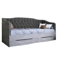 Ліжко дитяче односпальне LION Л-9 з м'якою спинкою і висувними шухлядами 190x90 см Шварцвальд/Лілі-95 (LION-041497)