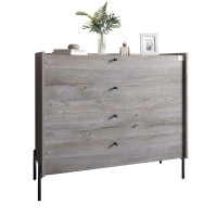 Комод із 4 шухлядами LION Wood із чорними ніжками 100х90х45 см Шварцвальд (LION-042986)