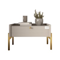 Тумба приліжкова LION Wood з однією шухлядою Кашемір (золоті ножки) (LION-041324)