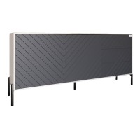 Комод з чорними металевими ніжками LION Амарант 168x40x76,5 см Бетон Style/Графітовий (LION-041884)