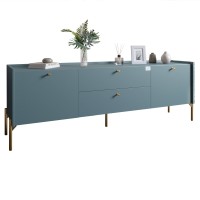 Тумба под телевизор с ящиками LION Wood с золотыми ножками 180х50х40 см Гранит серый (LION-043111)
