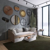 Ящики выдвижные 3 штуки для кровати Эверест Комфорт 3 61х55х21 см Нимфея Альба (DTM-5734)