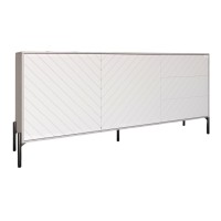 Комод с черными металлическими ножками LION Амарант 168x40x76,5 см Кашемир/Белый (LION-041913)