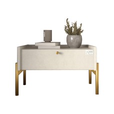 Тумба приліжкова LION Wood з однією шухлядою Бетон style (золоті ножки) (LION-041308)