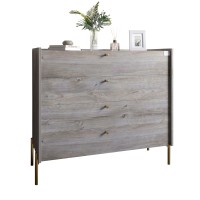 Комод с 4 ящиками LION Wood с золотыми ножками 100х90х45 см Шварцвальд (LION-042971)