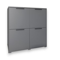 Тумба чотирьохдверна LION Краш 82x43x86 см 82x43x86 см Антрацит (LION-041753)