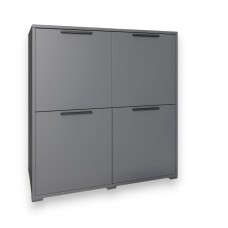 Тумба чотирьохдверна LION Краш 82x43x86 см 82x43x86 см Антрацит (LION-041753)