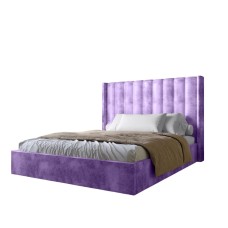Двоспальне ліжко LION Ніно 160x200 см SILK 401 Лавандовий (LION-045046)