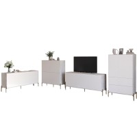 Комплект меблів для вітальні LION Амарант 4 елементи з золотими металевими ніжками Бетон/Білий (LION-042351) Комплект меблів для вітальні LION Амарант 4 елементи з золотими металевими ніжками Бетон/Білий (LION-042351)