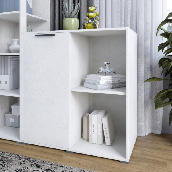 Тумба однодверна LION Краш 82x43x86 см Бетон style (LION-044103)