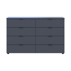 Комод Doros Рон 8 Графіт 8 Ящиків 130х38х81 DRS-011775 (41516173)