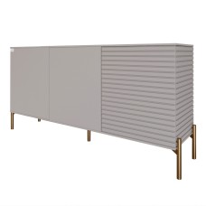 Комод закритий у вітальню на золотих металевих ніжках LION Грей 154x38x76,5 см Кашемір/Кашемір (LION-041873)
