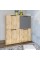Тумба чотирьохдверна LION Краш 82x43x86 см Дуб аппалачі/Антрацит (LION-041759)