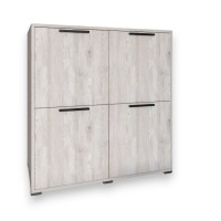 Тумба четырехдверная LION Краш 82x43x86 см Самоа дымчатый (LION-041769)