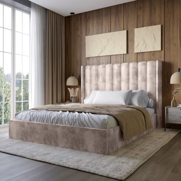 Двоспальне ліжко з підйомним механізмом LION Ніно 160x200 см SILK 402 Лотус (LION-045062)