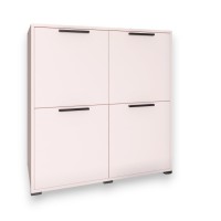 Тумба четырехдверная LION Краш 82x43x86 см Розовый (LION-041772)
