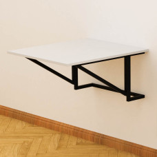 Стол раскладной Александр 1 Ferrum-decor 750x600x700 Черный металл ДСП Белое 16 мм (FRD-104892)