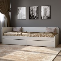 Односпальная кровать с ящиками Эверест Соната-800 80х190 см нимфея альба (DTM-2470)