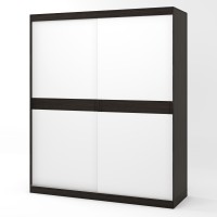 Шафа-купе Еверест Соната 1800 дводверна 180х60х217 венге темний+білий (DTM-2397) Шафа-купе Еверест Соната 1800 дводверна 180х60х217 венге темний+білий (DTM-2397)