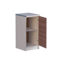 Кухонный модуль нижний Эверест Эко 400 ясень шимо темный/белый (без столешницы) 40х46х82 см (DTM-2888)