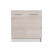 Кухонный модуль нижний Эверест Эко 800 ясень шимо светлый/белый (без столешницы) 80х46х82 см (DTM-2908)