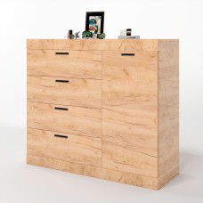 Комод с дверцятами і 4-ма ящиками Еверест Соната-5 105х38х94 дуб крафт золотий (DTM-2702)