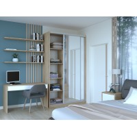 Шкаф-купе двухдверный Doros Сити 24 140х60х240 см Дуб сонома/2 Зеркала (DRS-011051)