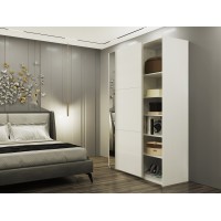 Шафа-купе двохдверна Doros G-Caiser 160х60х240 см Білий/Дзеркало (DRS-011011)