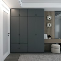 Шафа розпашна с антресолью Doros Лукас 180х50х240 см Графіт (DRS-011192)