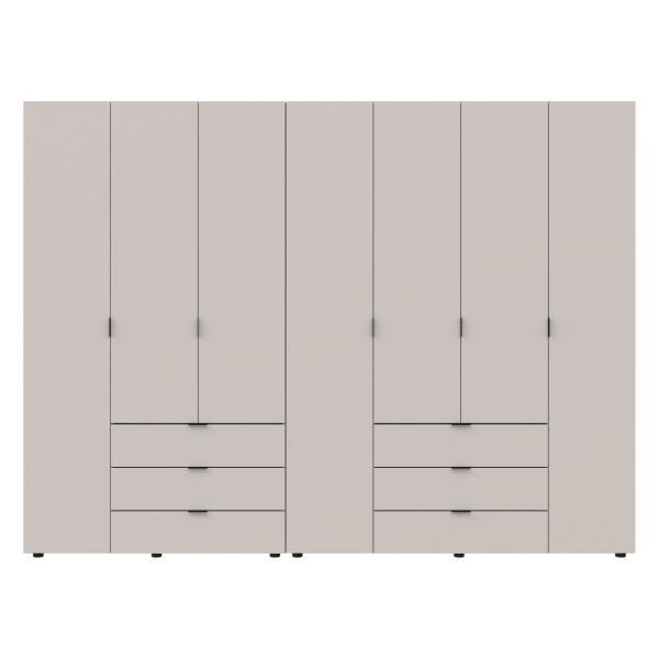 Комплект шаф для одягу Doros Гелар (2 шт.) 271,2х49,5х203,4 см Кашемір (DRS-011242)