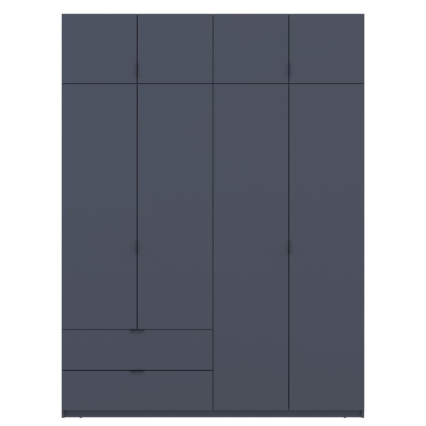 Шафа розпашна с антресолью Doros Лукас 180х50х240 см Графіт (DRS-011192)