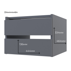 Блок ящиків для шафи-купе Doros G-Caiser Графіт 44,8х42х33,6 см (DRS-011273)