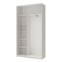 Шафа-купе двохдверна Doros Сіті Лайт 120х45х225 см Біле дерево (DRS-011072)