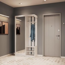 Передпокій з дзеркалом Doros City One Door 110х45х210 см Білий (DRS-011404)