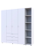 Комплект шаф для одягу Doros Гелар (2 шт.) 193,2х49,5х203,4 см Білий (DRS-011183)