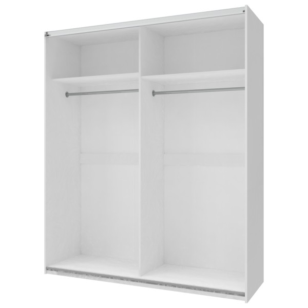 Шафа-купе двохдверна Doros L-Caiser 180х60х213 см Білий/Дуб клондайк (DRS-011043)