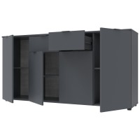 Комод у вітальню Doros Рон 7 160х38х81 см Графіт (DRS-011305)