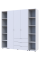 Комплект шаф для одягу Doros Гелар (3 шт.) 192,6х49,5х203,4 см Білий (DRS-011174)